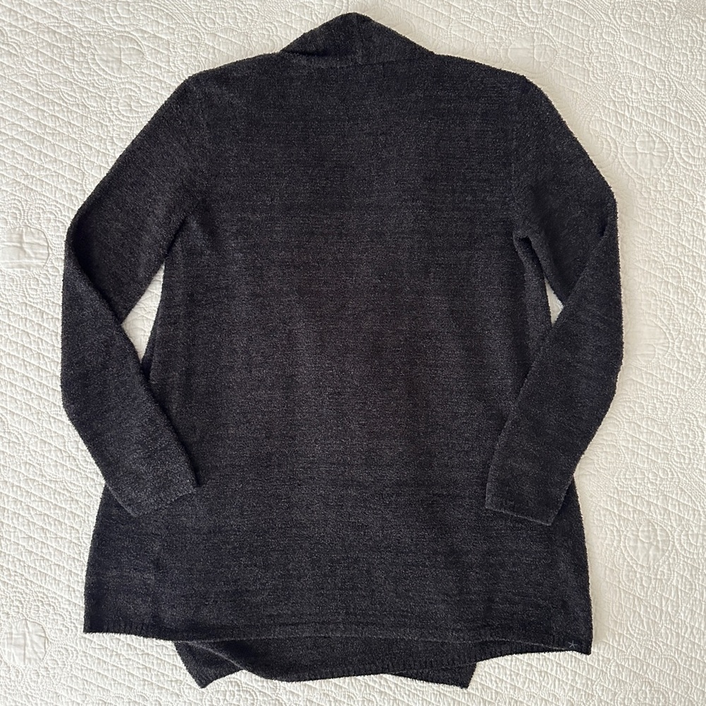 Barefoot Dreams Gray CozyChic Light Island Wrap Cardigan Sweater Sz S/M - Picture 4 of 12